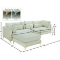 thumbnail image 4 of Meridian Furniture Julia Cream Velvet Modular Sectional, 4 of 5