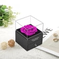 thumbnail image 7 of Clearance! Eeatig Storage Everlasting Flower Gift Box Rose Preservation Flower Box Valentine's Day Mother's Day Handmade Rose Box Jewelry Box Household Essentials Purple, 7 of 7