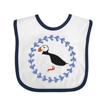 Inktastic Puffin Bird Wreath Boys or Girls Baby Bib