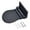 Black, variant on Esquirla Foldable Shower Foot Rest Compact Space Saving User Friendly Foot Step Stool Silver