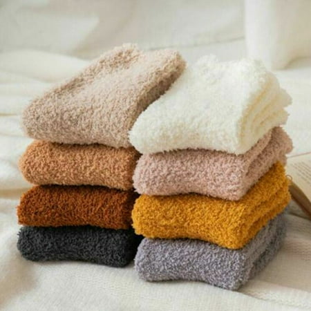

6 Pairs Women Ladies Soft Fluffy Bed Socks Winter Warm Lounge Slipper Fleece Sock