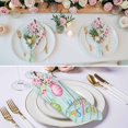 thumbnail image 3 of Happy Easter Cloth Napkins, Spring Colorful Eggs Butterfly Teal Wood Grain Washable and Reusable Dinner Napkins Set of 2, Table Napkin for Kitchen Party Birthday Wedding Hotel Housewarming 20"x20", 3 of 9