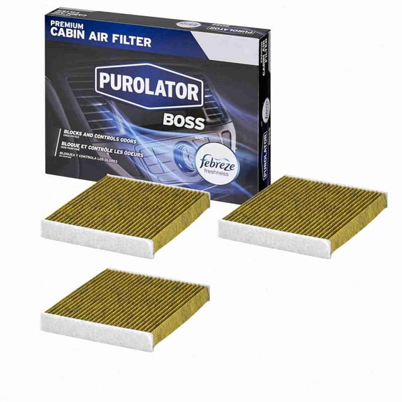 3 pc Purolator BOSS PBC35667 Cabin Air Filters for 815 HVAC Heating Ventilation Air Conditioning Vent Filters Fits select: 2006-2018 TOYOTA RAV4, 2007-2017 TOYOTA CAMRY
