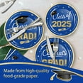 thumbnail image 7 of GuassLee 2025 Graduation Party Supplies Tableware Set - 100 Pcs Blue Gold Graduation Plates and Napkins Class of 2025 Disposable Dinnerware for College High School Congrats Graduation Party favors, 7 of 7