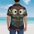 thumbnail image 6 of Fotbe Boho Owl Hawaiian Shirt For Men Unisex Summer Beach Casual Short Sleeve Cotton Linen Button Down Shirts-Large, 6 of 9