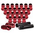 thumbnail image 2 of ECCPP Replacement for Wheel Lug Nuts 24 Pieces + 2 Keys 12x1.5 Red Chrome Spline Bulge Acorn Drive Close End Lug Nuts for Toyota 1997-2016, 2 of 5