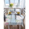 thumbnail image 3 of Easter Rectangle Tablecloth, Country Spring Bunny Eggs Botanicals Wooden Plank Waterproof & StainResistant Tablecloth, Washable Oil-proof Table Cover for Dining/Party/Wedding/Camping/Buffet 60x84 In, 3 of 9