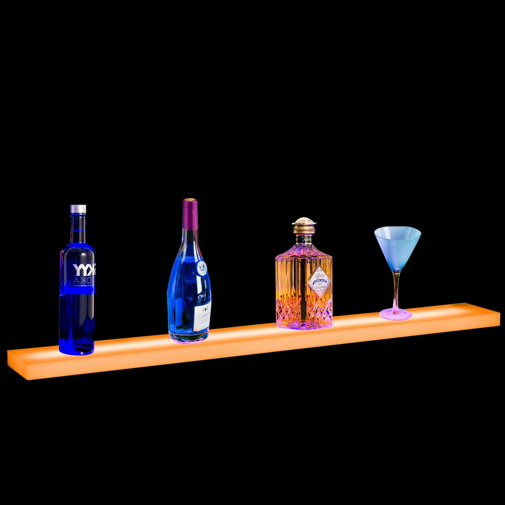 Nurxiovo 36 Inch LED Lighted Liquor Bottle Display Stand Floating
