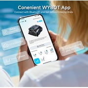 WYBOT B1 Robotic Pool Cleaner, Floor and Wall Cleaning, 120min Runtime Cordless Pool Robot for Inground & Above Ground Pools, Smart Navigation, Self-Parking, Dual Side Brushes, Black Green