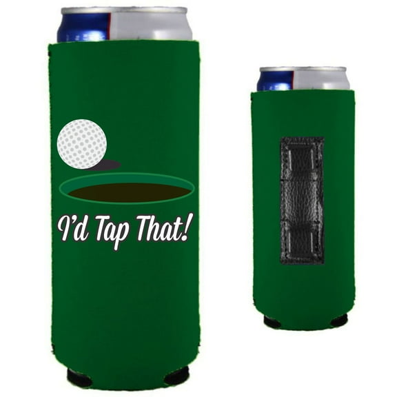 I'd Tap That Golf Magnetic Slim Can Coolie (Kelly Green)