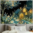 thumbnail image 2 of SHERONV Flower Tapestry Aesthetic Tree Tapestry Moonlight Tapestry Fantasy Landscape Tapestry Neon Nature Plant Wall Hanging Decoration Home Decoration 40x30inch, 2 of 6