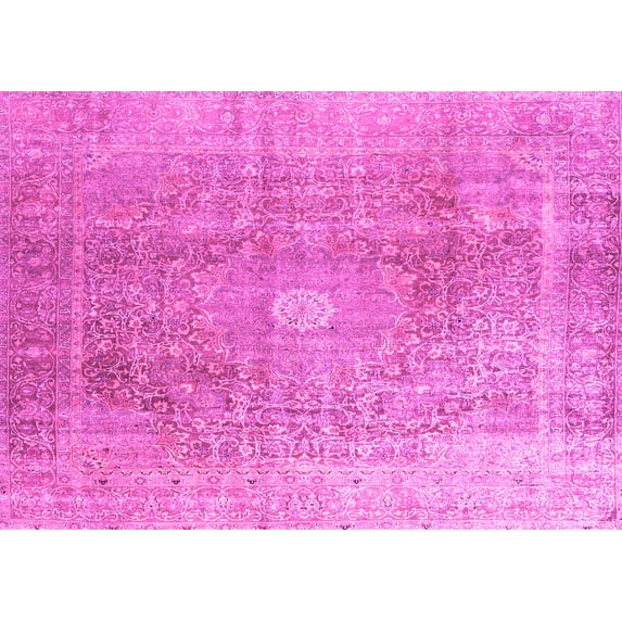 Ahgly Company Indoor Rectangle Persian Pink Traditional Area Rugs, 7' x 10'