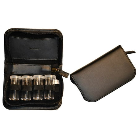 Budd Leather Leather 4 Vial Pill Case