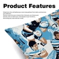 thumbnail image 2 of Football Elegant Velvet Throw Pillow Covers Set with Unique Patterns - 16x16", 18x18", 20x20" - Pack of 2 for Chair Pillow Covers and Various Occasions, 2 of 6