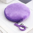 thumbnail image 4 of Monedero redondo de peluche de color caramelo, llavero, billetera bonita, tarjetero para mujer, monedero sencillo, 4 of 6