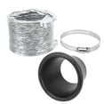 thumbnail image 3 of Front Bumper Air Inlet Pipe, Easy Installation Carbon Fiber Pattern Lightweight Rubber  Air Intake Pipe Funnel Kit  for Most Vehicles, 3 of 8
