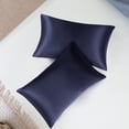 thumbnail image 1 of MesaSe Satin Pillowcases Set of 2  with Envelope Closure White, 1 of 7
