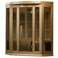 thumbnail image 2 of Maxxus 3-Person Corner Low EMF (Under 8MG) FAR Infrared Sauna (Canadian Hemlock), 2 of 3