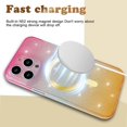 thumbnail image 3 of Magnetic for iPhone 13 Pro Max Phone Case for Women/Men, MagSafe Gradation Color Glitter Hard Case, Military Grade Drop Protection Shockproof Protective Case 6.7inch- Powder Gradient Yellow, 3 of 12