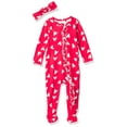 thumbnail image 1 of Jessica Simpson Baby Footie, Heart, 6-9M, 1 of 2