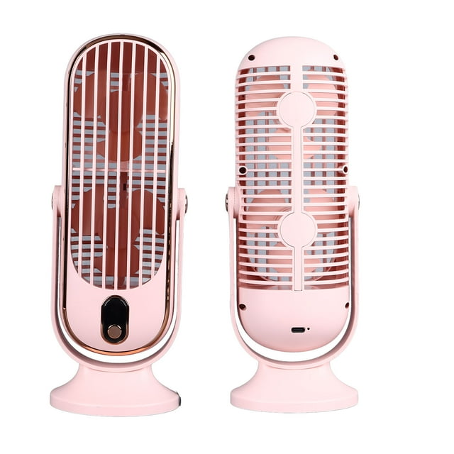 Ventilador De Escritorio, Ventilador De Torre USB Portátil De 5 Velocidades, Batería De 1800 Mah, Mini Ventiladores De Mesa De Bajo Ruido Para El Hogar, Oficina, Dormitorio, Sala