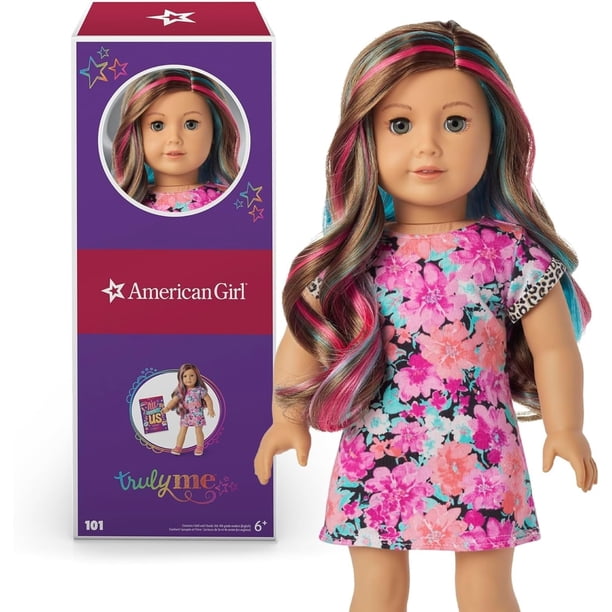 Muñeca American Girl Truly Me #101 de 18 pulgadas con ojos grises