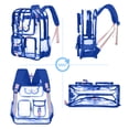 thumbnail image 6 of SANMADROLA Clear Backpack Heavy Duty Transparent Bookbag Teen Girlish Cute Bag Large Capacity See Through Backpacks Stadium Approved Daypack for Middle School College Sport/Travel, 6 of 8
