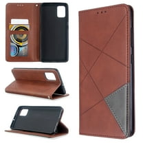 Dteck Case For Samsung Galaxy A51 4G (6.5 inch), Luxury Hybrid Folio PU Leather Wallet Case Card Slots Pocket Flip Stand TPU Protective Phone Cover ,Brown