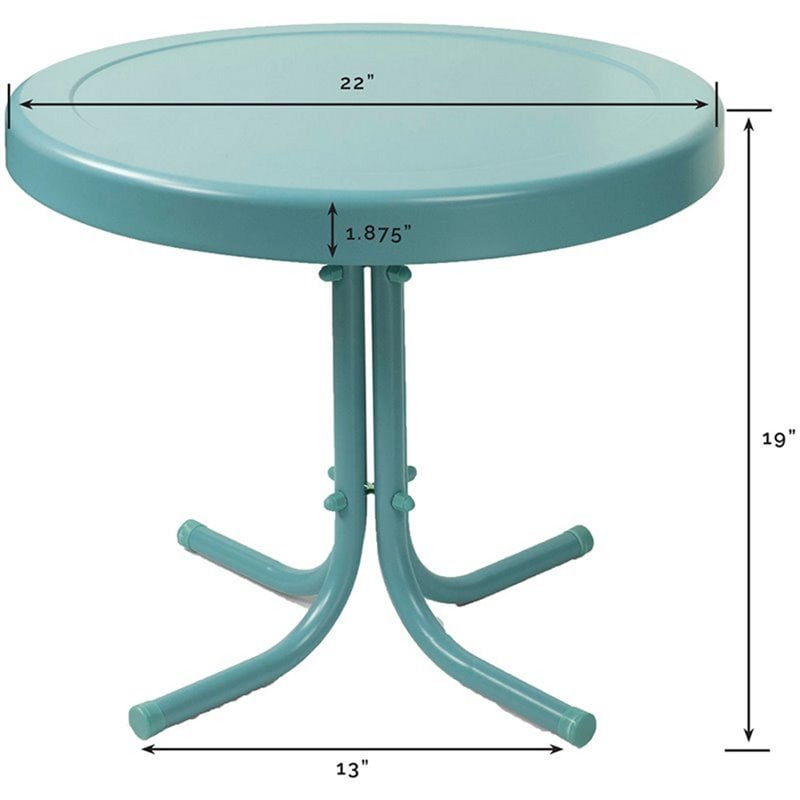 Crosley Furniture Retro Metal Side Table Walmart Com Walmart Com