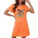 thumbnail image 4 of Camisón corto de talla grande para mujer, camisón de manga corta con estampado de pecho a la moda, camisón para mujer, 4 of 5