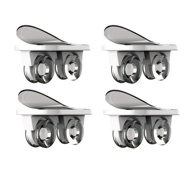 WHEANG Home Decor 4Pcs Storage Box Pulley Storage Box Pulley Adhesive Pulley Storage Box Can Stick One Size White