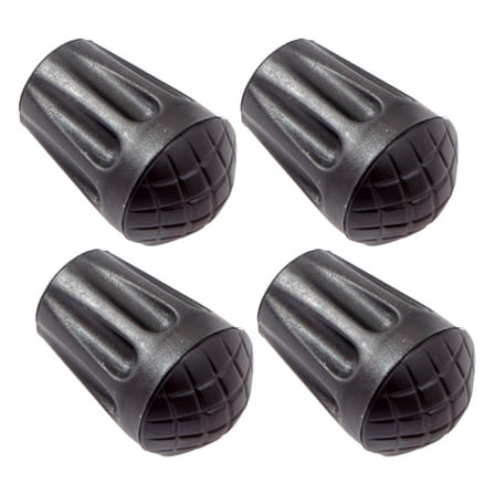VERDANVERSE Rubber Pads Hiking Trekking Pole Foot Pad Tip Black 4PCS