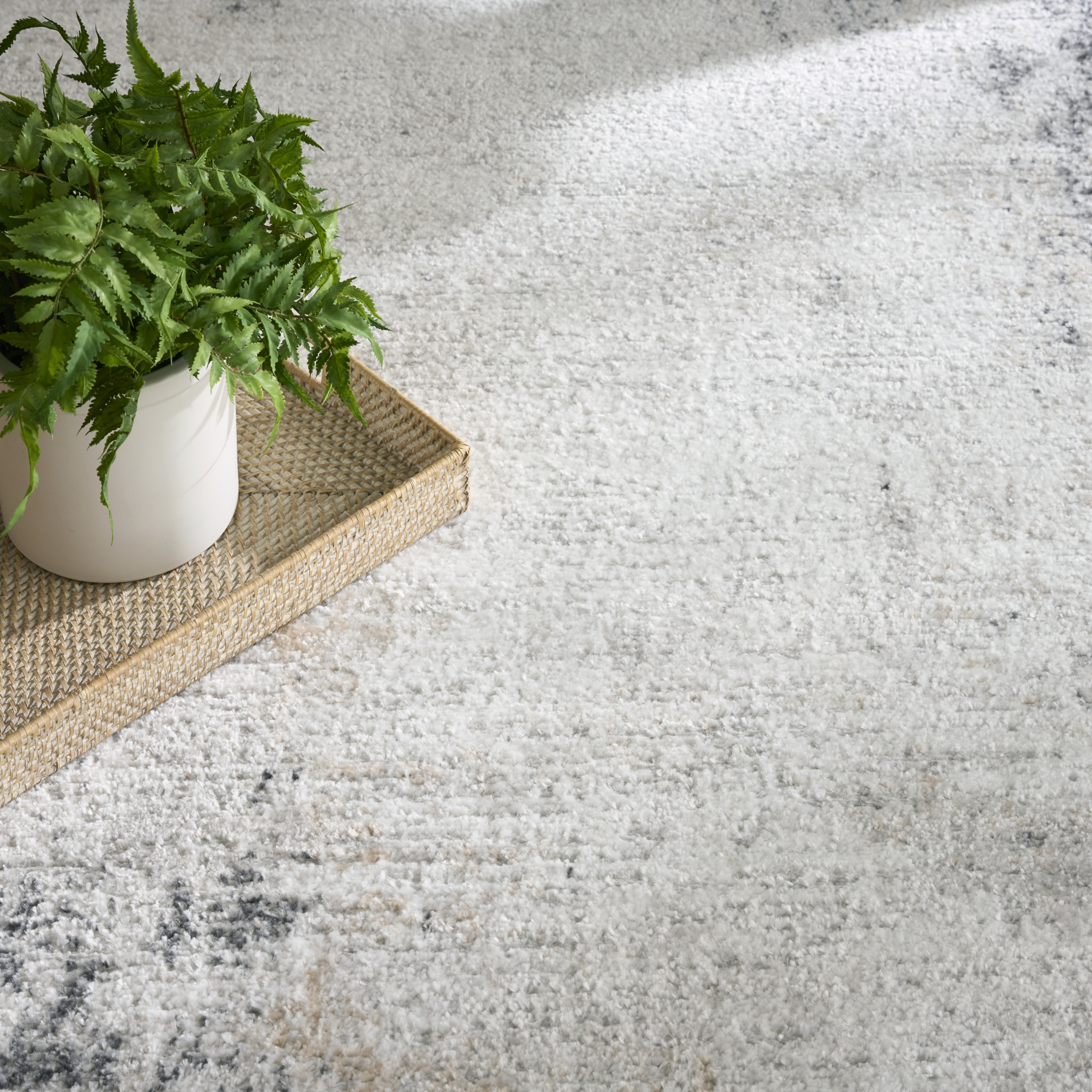 Nourison Dekor 7'10" x 9'10" Grey Charcoal Modern Indoor Rug
