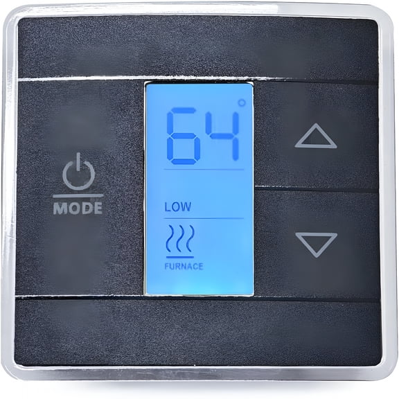 GJX 2026 New Rv Thermostat Replacement Compatible with 3-Wire Single Zone Wall Digital Thermostat Control for Cool/Heat,12V Dc,Touch-Sensitive,Blue Backlight,Frosted