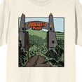 thumbnail image 2 of Jurassic Park Open Gate Crew Neck Short Sleeve Natural Men's T-shirt, 2 of 7