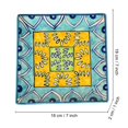 thumbnail image 4 of Premium Hand Painted In Traditional Design Ceramic Square Platter - Blue & Yellow, L X B – 18 Cm X 18 Cm | Starter Serving Tray, 4 of 4