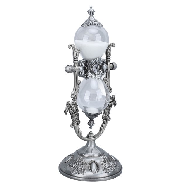 TEMPORIZADOR DE CON SOPORTE, TEMPORIZADOR DE RELOJ DE DORADO EN LIBER CONABADO DE 15 MINUTOS PARA DECORDACIÓN