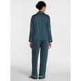 thumbnail image 4 of Joyspun Women’s Stretch Satin Sleep Top and Pants, 2-Piece Set, Sizes XS to 3X, 4 of 5