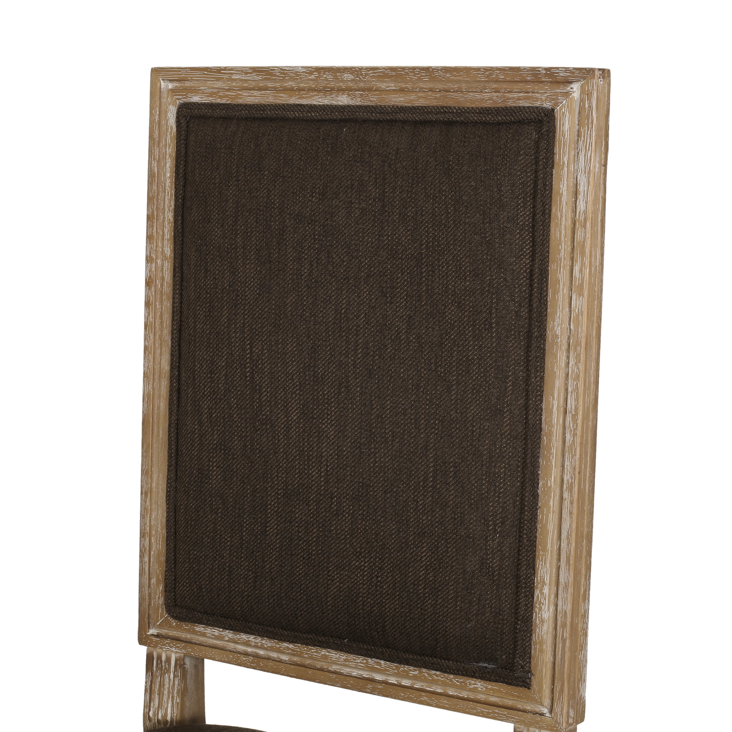 Noble House Robin French Wood Upholstered Dining Chair, Set of 4, Brown