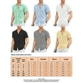 thumbnail image 2 of Frontwalk Mens Summer Shirts Short Sleeve Tops Lapel Neck T Shirt Men Casual T-shirt Button Down Blouse Light Green L, 2 of 2