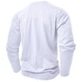 thumbnail image 6 of Men's Henley Shirts Casual Long Sleeve Solid Color Pullover Comfortable Slim Fit Versatile Tops, 6 of 7