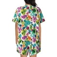 thumbnail image 3 of Xecao Watercolor Flowers print Swimsuit for women, Summer-ready, sporty style.Quick-dry fabric. Many sizes & colors., 3 of 9
