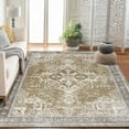 thumbnail image 2 of Washable Area Rugs for Living Room 6x9 Neutral Vintage Distressed Floral Boho Soft Floor Rug Indoor Non Slip Carpet for Bedroom Camel, 2 of 7