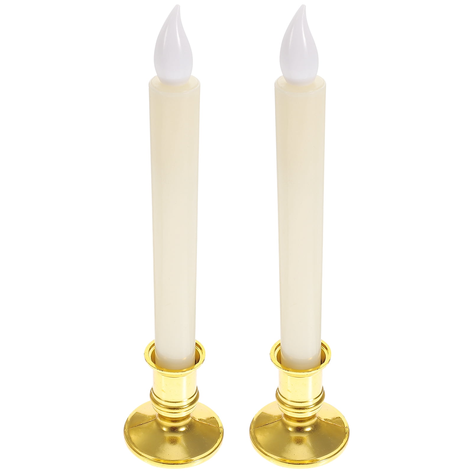 Askfic Candle Lamp 2Pcs LED Electric Window Candles USB Rechargeable for Decoration 10.04"X2.17"X2.17"