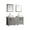 Gray, variant on Vanity Art VA3124-60G 60 in. Double Sink Bathroom Vanity Set, Gray