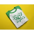 thumbnail image 5 of St Patricks Day Lucky Mama Unisex Raglan Baseball Tee, 5 of 5