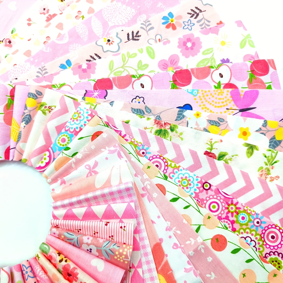 80 Pcs Jelly Roll Fabric Strips for Quilting Sewing-2.6 Inch Precut Cotton Floral Fabric Strips Bundles, Perfect Quilting Fabric for Sewing,DIY Sewing Supplies Pink