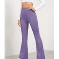 thumbnail image 3 of Women Elastic High Waist Flare Pants  Bell Bottom Yoga Pants Tummy Control Flare Leggings, 3 of 3