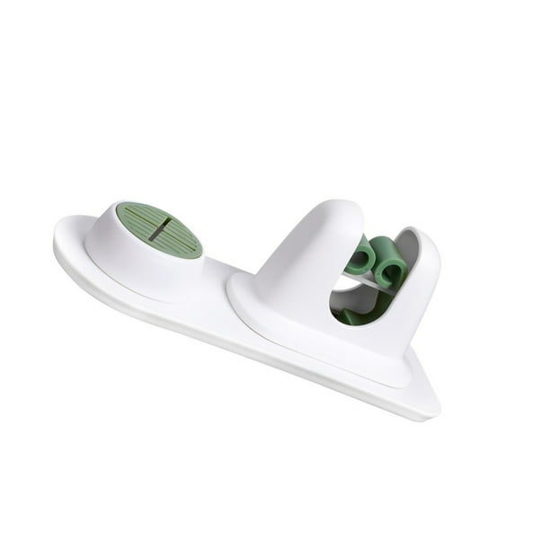 Matsuzay Mopas montadas en la pared, ganchos colgantes para tubos, estante de almacenamiento multiusos, soporte a prueba de humedad, Clip para escoba, Accesorios de baño Blanco Matsuzay HA065072-02B