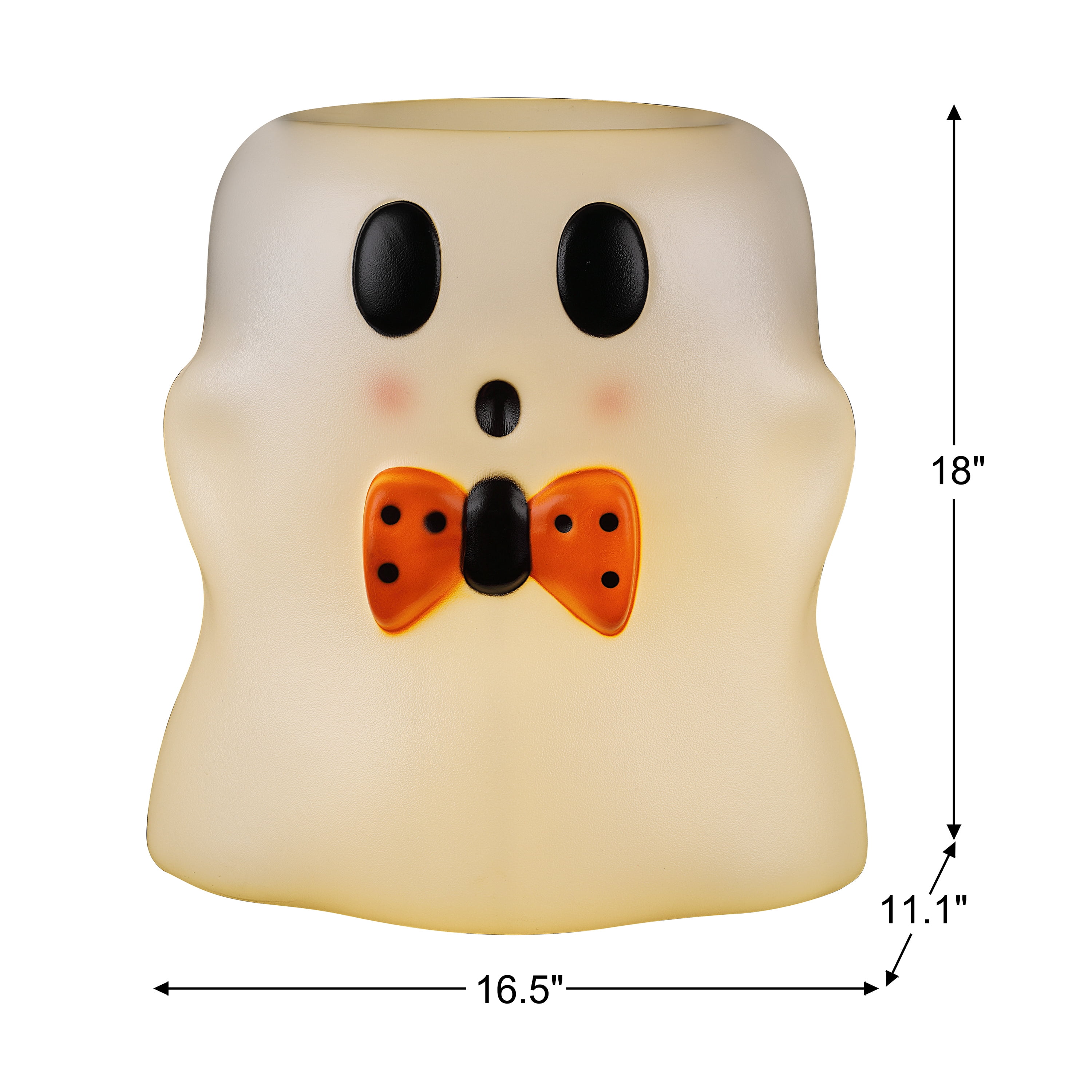 Mr. Halloween 18in Lit Blow Mold Ghost Bowl, White